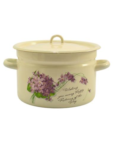 Garnek emalia 26cm 9L z/p Viola