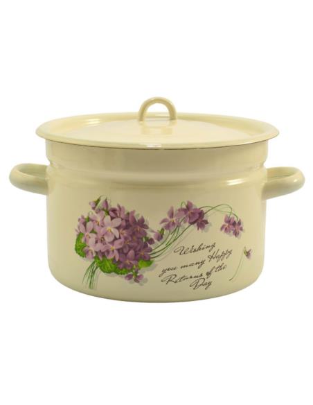 Garnek emalia 26cm 9L z/p Viola