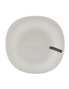 Talerz Eva deserowy 22cm biały szkło hartowane