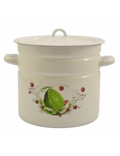 Garnek emalia 26cm 12L z/p Limonka
