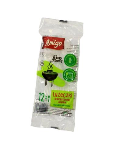 Łyżeczki plastikowe 12szt Amigo 8939