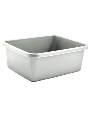 Miska plastikowa Classic 11L prostokątna srebrna