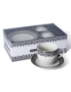 Filiżanki ze spodkami 2 sztuki 250ml CR2-41 koronka