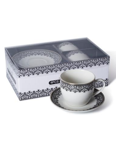 Filiżanki ze spodkami 2 sztuki 250ml CR2-41 koronka