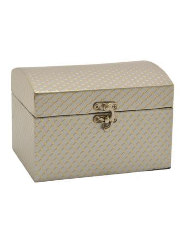 Kuferek 16x12x11cm srebrny KU01-SL