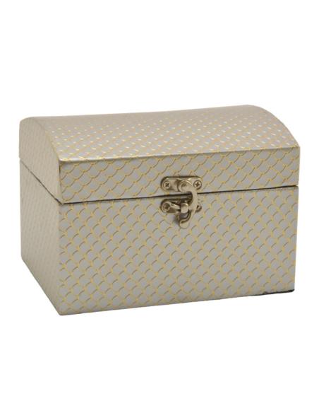 Kuferek 16x12x11cm srebrny KU01-SL