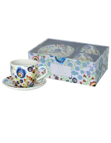 Filiżanki ze spodkami 2 sztuki 250ml CR2-F1 Folk