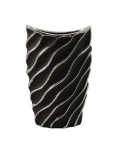 Wazon 25cm ceramiczny czarny WB1