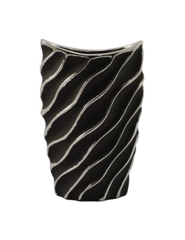 Wazon 25cm ceramiczny czarny WB1