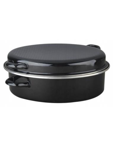 Brytfanna emal. z pokr. 9L 38cm