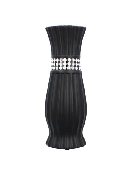 Wazon 30cm ceramiczny czarny CW32