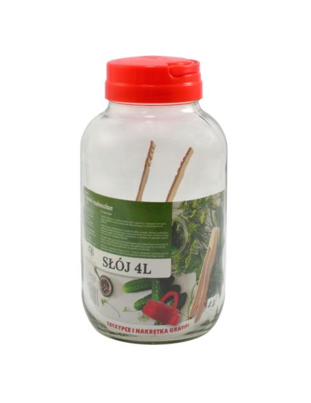 Słój 4L ze szczypcami +nakrętka
