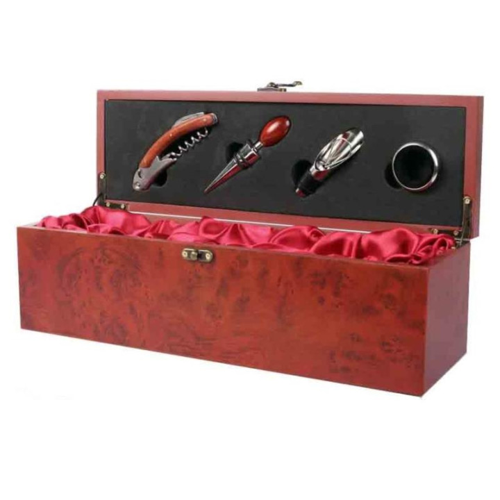 Akcesoria do wina 4 elementy pudełko na wino AW04