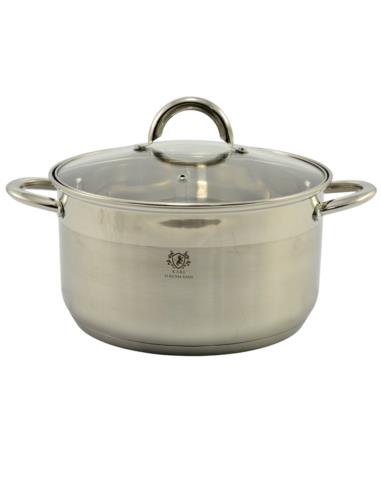 Garnek Solid 26cm 6L nierdzewny z pokrywką