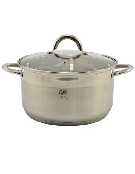 Garnek Solid 26cm 6L nierdzewny z pokrywką