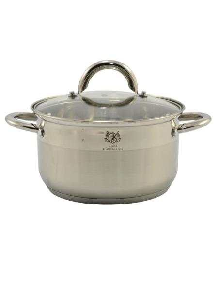 Garnek 20cm 3,0L nierdzewny z pokrywką Solid