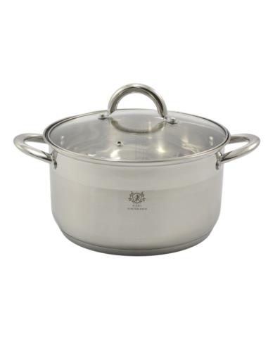 Garnek Solid 24cm 5L nierdzewny z pokrywką
