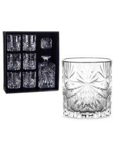 Karafka +6 szklanek whisky Prestige Fiore Bohemia