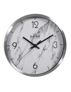 Zegar ścienny 29,5cm biały/srebrny MPM E01.3944.7000