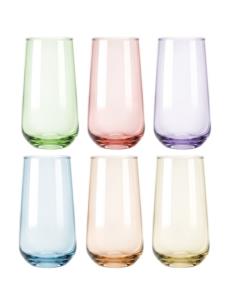 Szklanki 430ml 6szt wysokie Joyful kolor