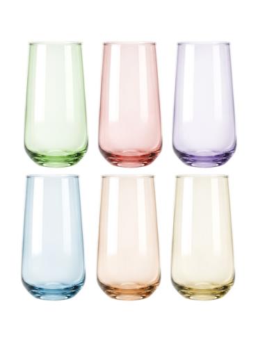 Szklanki 430ml 6szt wysokie Joyful kolor