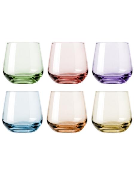 Szklanki 310ml 6szt niskie Joyful kolor