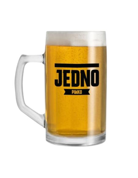 Kufel szklany 500ml "Jedno Piwko"