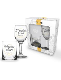 Kieliszek + szklanka You&Me "Wspólne Chwile"