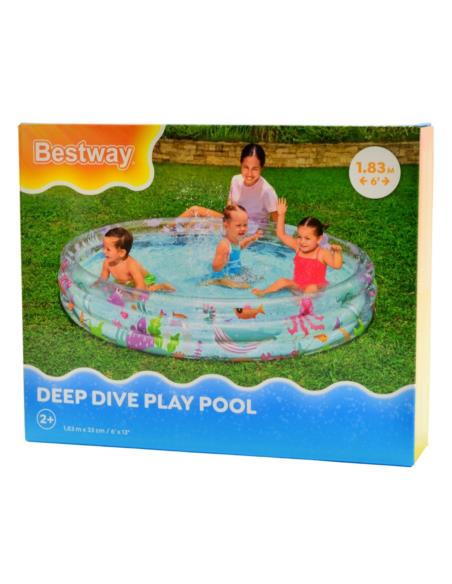 Basen dmuchany 186x33cm 3 pierścienie 51005 Bestway