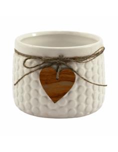 Doniczka ceramiczna 12cm h:9cm Serce IMN511