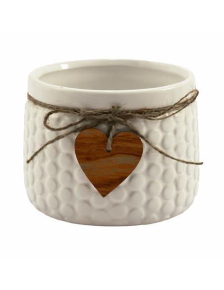 Doniczka ceramiczna 12cm h:9cm Serce IMN511