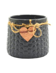 Doniczka ceramiczna 13cm h:13cm Serce IMN516