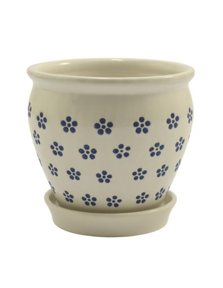 Doniczka ceramiczna 15x14cm z podstawką NIK22036