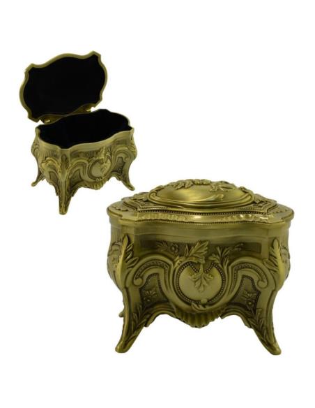 Szkatułka plater/złoty 9x9x7cm 472-4315