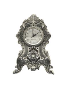 Zegar kominkowy plater/srebro 30x21cm 466-7966