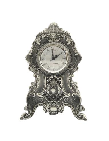 Zegar kominkowy plater/srebro 30x21cm 466-7966