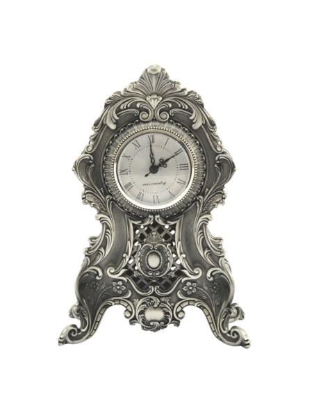 Zegar kominkowy plater/srebro 30x21cm 466-7966
