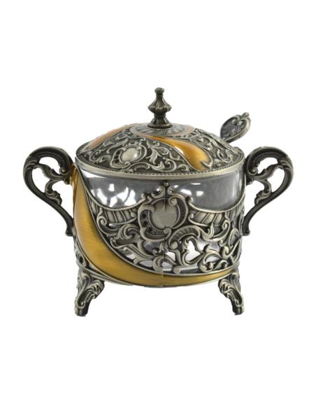 Cukiernica plater/złoto/szkło 466-8352
