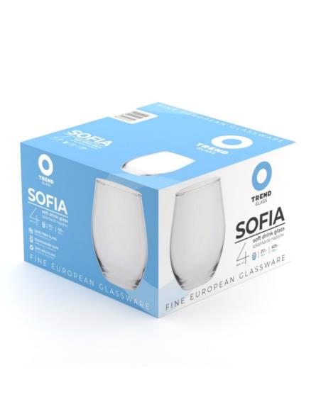 Szklanki 580ml 4szt Sofia do napojów Trend Glass 38443