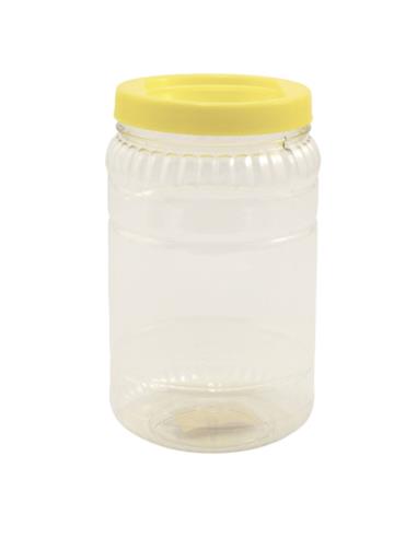 Słój plastikowy 2,0L PET żółta zakrętka