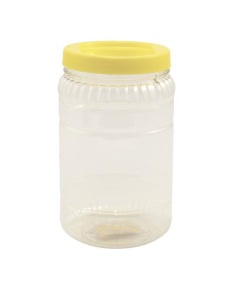 Słój plastikowy 2,0L PET żółta zakrętka