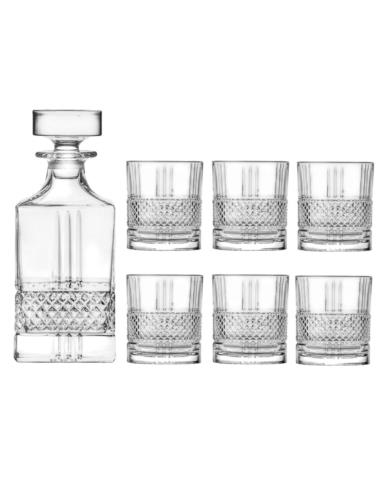 Karafka +6 szklanek whisky Brillante RCR