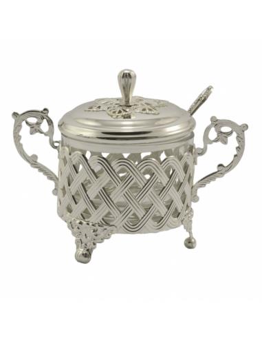 Cukiernica plater/srebro/szkło 16cm 466-8414