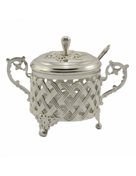Cukiernica plater/srebro/szkło 16cm 466-8414