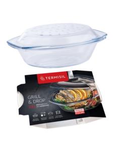 Szkło żaroodporne Termisil 2,9L z pokrywą grill&drop