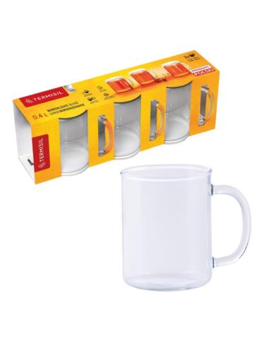 Kubki żaroodporne 3szt 400ml proste Termisil