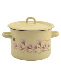 Garnek emalia 18cm 3L z/p Magnolia