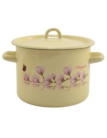 Garnek emalia 20cm 4,5L z/p Magnolia