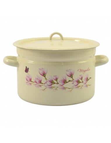 Garnek emalia 26cm 9L z/p Magnolia