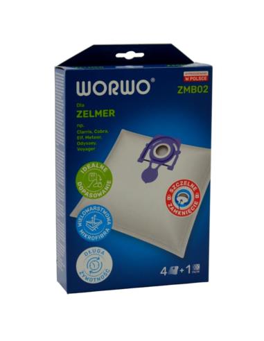 Worek do odkurzaczy Zelmer ZMB02 4szt niebieski